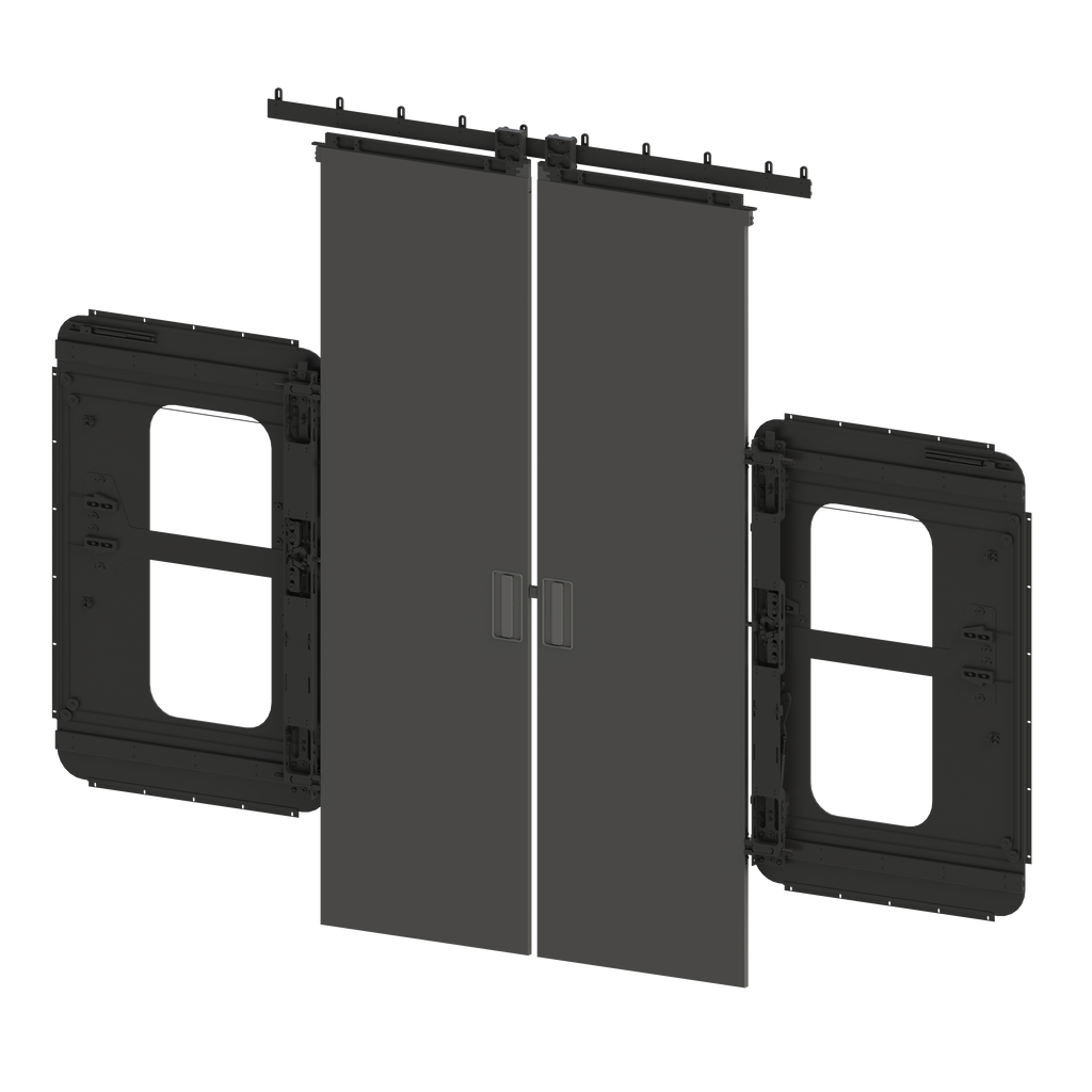 Dual Pocket Door (Straight Tracking)