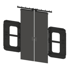 Dual Pocket Door (Straight Tracking)