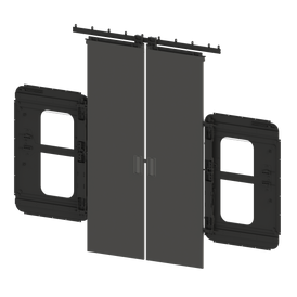 Dual Pocket Door (Straight Tracking)