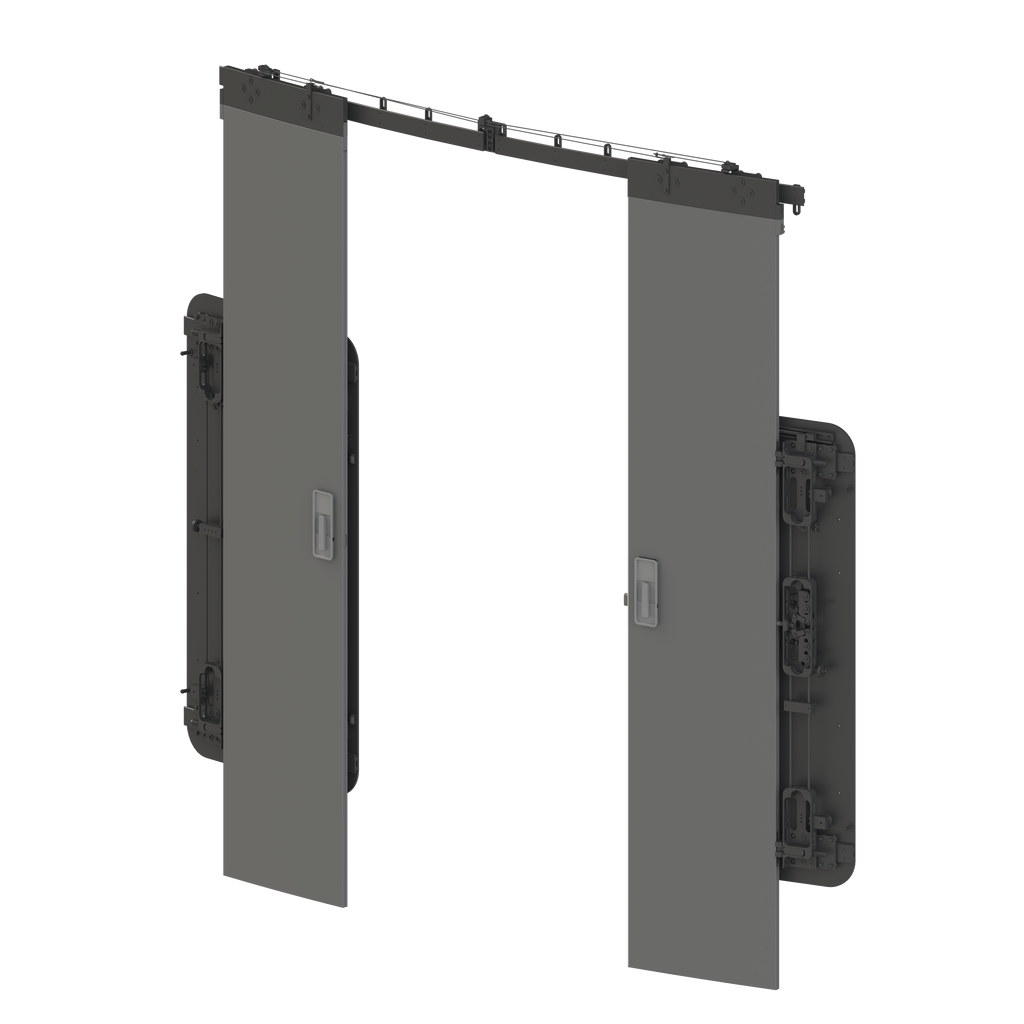 Dual Pocket Door (Curved Tracking)