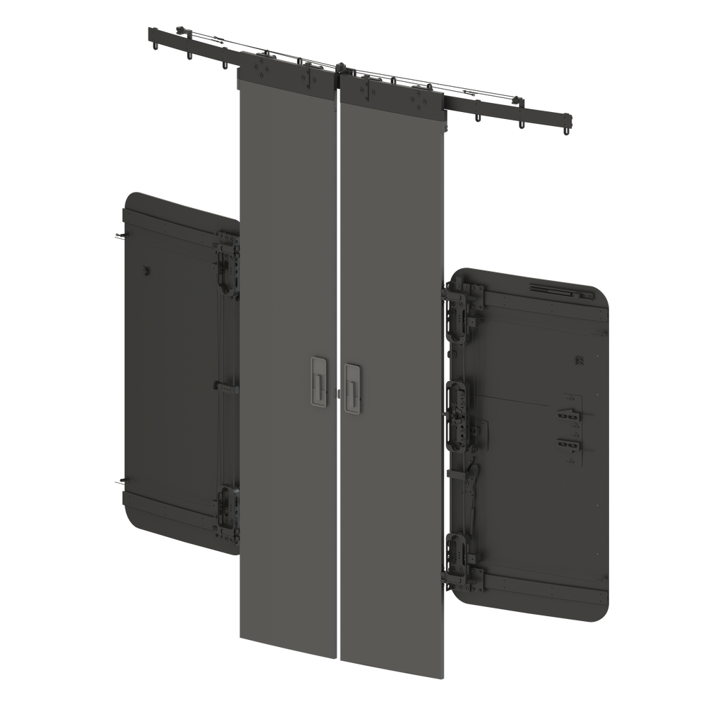 Dual Pocket Door (Curved Tracking)