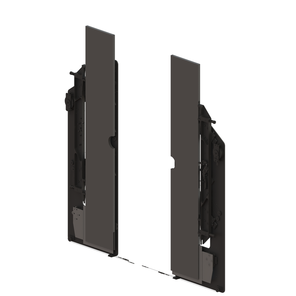Dual Pocket Door (Angled Tracking)